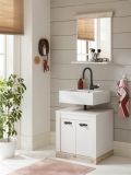 Badkombination Rovola in Pinie wei� / Oslo Pinie Landhaus Badm�bel Set 2-teilig 60 x 200 cm