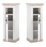 Badkombination Rovola in Pinie wei� / Oslo Pinie Landhaus Badm�bel Set 5-tlg. 184 x 200 cm