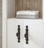 Badkombination Rovola in Pinie wei� / Oslo Pinie Landhaus Badm�bel Set 4-tlg. MIT Waschbecken 166 x 200 cm