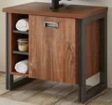 Badezimmer Waschbeckenunterschrank Auburn in Eiche Stirling und Matera grau Badm�bel Unterschrank 61 x 62 cm