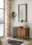 Badezimmer Waschbeckenunterschrank Auburn in Eiche Stirling und Matera grau Badm�bel Unterschrank 81 x 62 cm