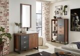 Waschbeckenunterschrank MIT Waschbecken Auburn in Eiche Stirling und Matera grau Badm�bel Waschtisch 91 x 75 cm