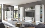 Wandboard Ladis in wei� Hochglanz Wandregal 150 x 21 cm