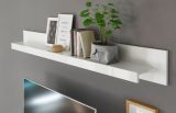 Wandboard Ladis in wei� Hochglanz Wandregal 198 x 21 cm