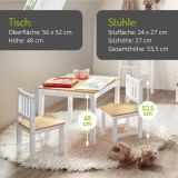 BOMI� Kindersitzgruppe Amy in wei� und natur Sitzgruppe Kindertisch und 2 x Stuhl