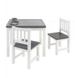 BOMI� Kindersitzgruppe Amy in wei� und grau Sitzgruppe Kindertisch und 2 x Stuhl