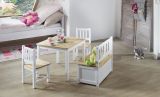 BOMI� Kindersitzgruppe Anna in wei� und natur Sitzgruppe Kindertisch, Truhenbank und 2 x Stuhl