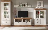 Vitrine Hemsby in wei� Pinie und Eiche Wotan Landhaus Anrichte 102 x 139 cm