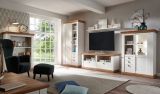 Stauraumschrank Hemsby in wei� Pinie und Eiche Wotan Landhaus Mehrzweckschrank 102 x 204 cm
