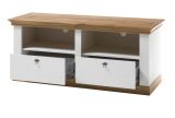 TV-Lowboard Hemsby in wei� Pinie und Eiche Wotan Landhaus TV Unterteil mit Komforth�he 152 x 64 cm