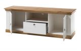 TV-Lowboard Hemsby in wei� Pinie und Eiche Wotan Landhaus TV Unterteil mit Komforth�he 183 x 64 cm