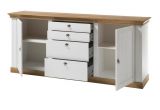 Sideboard Hemsby in wei� Pinie und Eiche Wotan Landhaus Kommode 210 x 91 cm