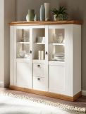 Highboard Hemsby in wei� Pinie und Eiche Wotan Landhaus Anrichte 148 x 139 cm