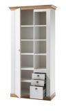 Wohnwand Hemsby in wei� Pinie und Eiche Wotan Landhaus Schrankwand 4-teilig 376 x 204 cm