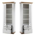 Wohnwand Hemsby in wei� Pinie und Eiche Wotan Landhaus Schrankwand 4-teilig 387 x 204 cm