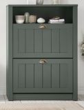 Schuhschrank Forres in gr�n Landhausstil Flur Schuhkipper 80 x 112 cm