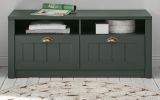 Garderobe Sitzbank Forres in gr�n Landhausstil Garderobenbank 110 x 47 cm