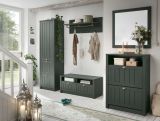 Garderobe Sitzbank Forres in gr�n Landhausstil Garderobenbank 110 x 47 cm