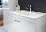Waschbeckenunterschrank Set inklusive Waschbecken Aura in Wei� Hochglanz, Waschtisch h�ngend 81 cm