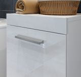 Badezimmer H�ngeschrank Aura in wei� Hochglanz Badschrank h�ngend 35 x 75 cm