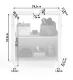 Waschbeckenunterschrank Leon in wei� Hochglanz Badezimmer Unterschrank 60 x 56 cm