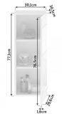 Badezimmer H�ngeschrank Leon in wei� Hochglanz Badschrank h�ngend 30 x 77 cm