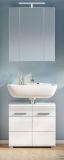 Badezimmer Spiegelschrank Leon in wei� Badschrank 3-t�rig 60 x 70 cm