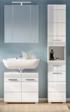 Badm�bel Set 3-teilig Leon in wei� Hochglanz Badkombination 105 x 182 cm