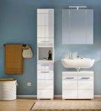Badm�bel Set 3-teilig Leon in wei� Hochglanz Badkombination 105 x 182 cm