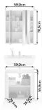 Badm�bel Set 2-teilig Leon in wei� Hochglanz Badkombination 60 x 182 cm