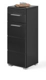 Badezimmer Unterschrank Leon in schwarz Hochglanz Badm�bel Kommode 30 x 79 cm