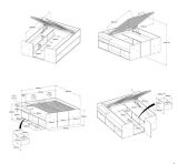 Parisot Stauraumbett Travel in Eiche Artisan und schwarz Hochbett Liegefl�che 140 x 200 cm