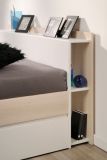 Parisot Schlafzimmer Set Toms in Akazie und wei� Komplettzimmer mit Stauraumbett, Kommode und Schreibtisch
