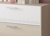 Parisot Kinder und Jugend Schlafzimmer komplett Set Most Akazie und wei�, Set mit Stauraumbett 140x200, Kleiderschrank und Schreibtisch