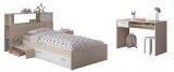 Parisot Kinder- und Jugendzimmer Charly11 in Akazie und wei� Set 4-teilig mit Bett, Regal, Nachttisch und Schreibtisch