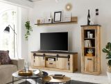 Midischrank Stove in Used Wood hell und anthrazit Regalschrank 51 x 146 cm