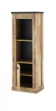 Midischrank Stove in Used Wood hell und anthrazit Regalschrank 51 x 146 cm