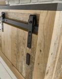 Kommode Stove in Used Wood hell und anthrazit Schiebet�renkommode 93 x 91 cm