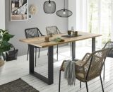 Esstisch Stove in Used Wood hell und anthrazit K�chentisch 180 x 80 cm