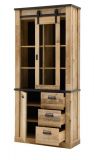 Wohnwand Stove in Used Wood hell und anthrazit Wohnkombination 4-teilig 388 x 201 cm