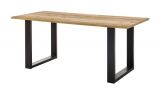 Esszimmer Set Stove in Used Wood hell und anthrazit Speisezimmer 3-teilig mit Esstisch, Vitrine und Sideboard