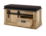 Garderobe Sitzbank Stove in Used Wood hell und anthrazit Garderobenbank 93 x 46 cm