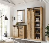 Garderobenspiegel Stove in Used Wood hell und anthrazit Wandspiegel mit Ablage 66 x 95 cm