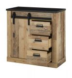 Kommode Stove in Used Wood hell und anthrazit Flurkommode 93 x 91 cm