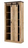 Flurschrank Stove in Used Wood hell und anthrazit Schuhschrank 93 x 201 cm Mehrzweckschrank