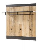 Garderobe Set 5-teilig Stove in Used Wood hell und anthrazit Garderobenkombination 206 x 200 cm