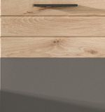 Sideboard Tomaso in Nox Eiche und Basalt grau, Kommode 180 x 87 cm mit Soft-Close