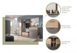 Garderobenschrank Tomaso in Nox Eiche und Basalt grau Garderobe oder gro�er Schuhschrank 70 x 200 cm