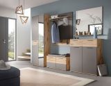Garderobenschrank Tomaso in Nox Eiche und Basalt grau Garderobe oder gro�er Schuhschrank 70 x 200 cm