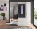 Stauraumschrank SystemX in wei� Hochglanz Mehrzweckschrank 30 x 193 cm Hochschrank